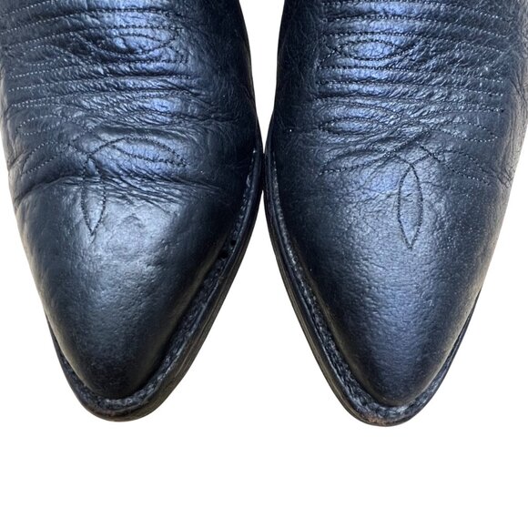 Nocona Men’s Black Leather Intricate Stitching Western Cowboy Boots Size 10 D - Picture 9 of 11